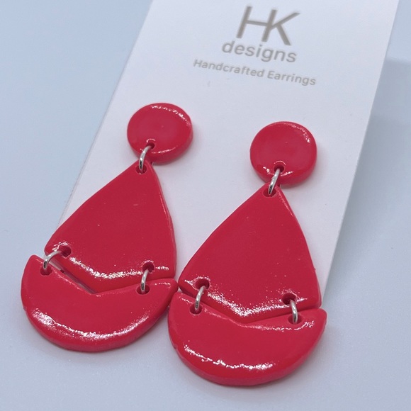 NWT Pink Handmade Earrings - Picture 1 of 13